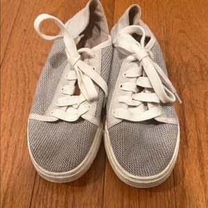olukai Gray and Tan Casual Lace-Up Sneakers